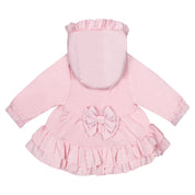 LITTLE A - Jillie Pastel Hearts Frill Jacket - Pink