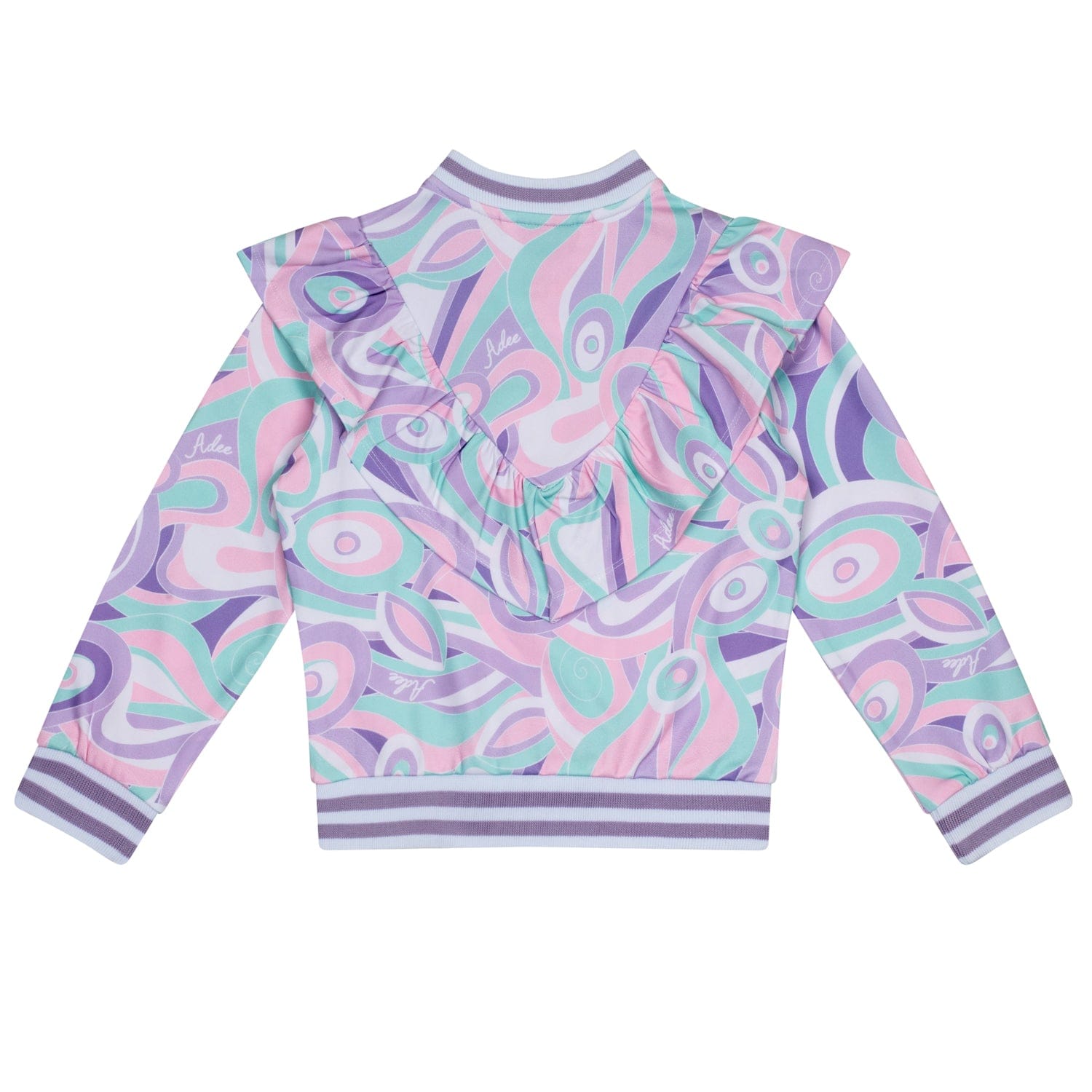 A DEE - Nicola Popping Pastels Neoprene Bomber Jacket  - Lilac