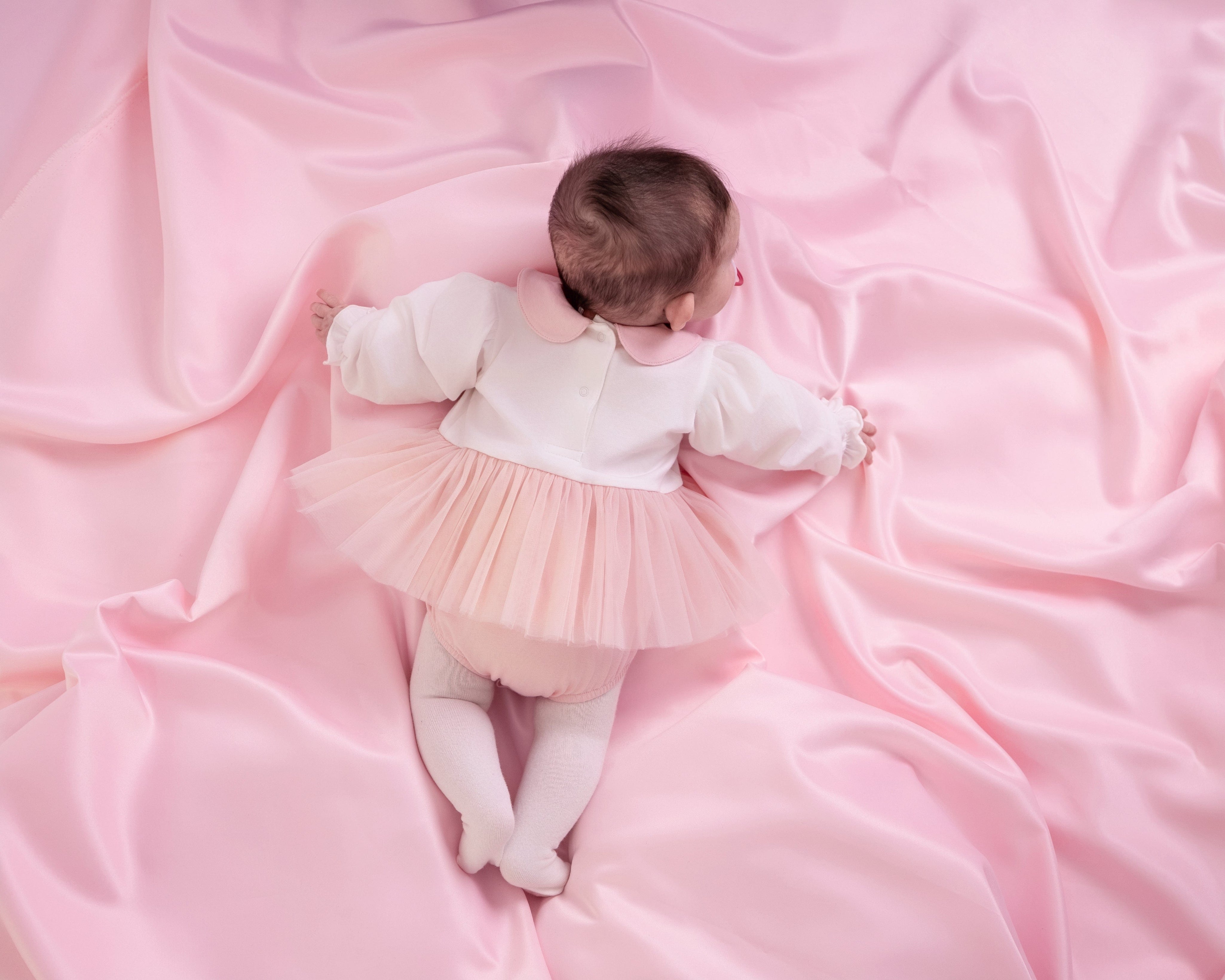 LITTLE A - Cute As A Cupcake Kimberly Tulle Romper - Pink Fairy