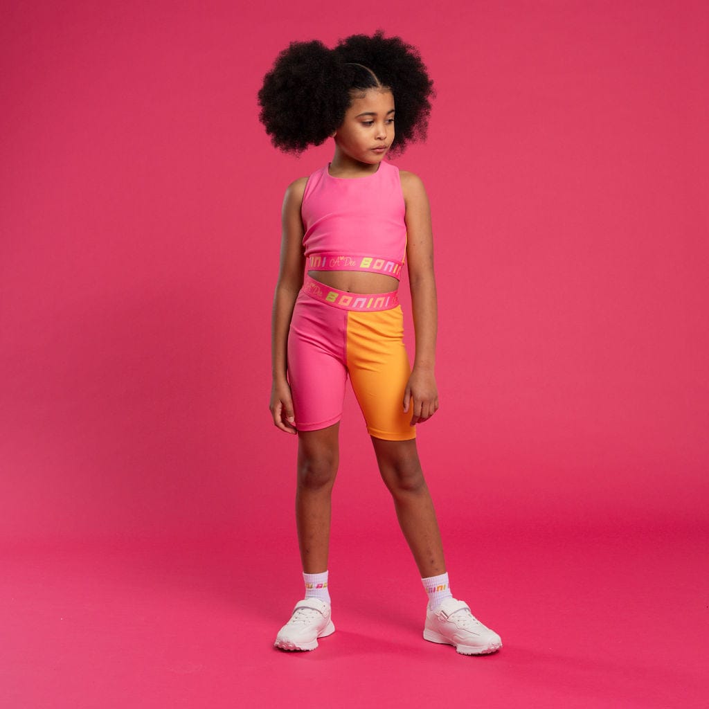 BONINI BY A DEE - Flex & Spin Colourblock Crop Top & Shorts - Hot Pink