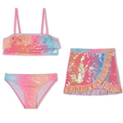 BILLIEBLUSH - Mermaid Three Piece Bikini Set - Peach
