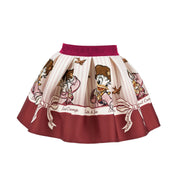 MONNALISA - Daisy Duck Top & Skirt Set - Burgundy
