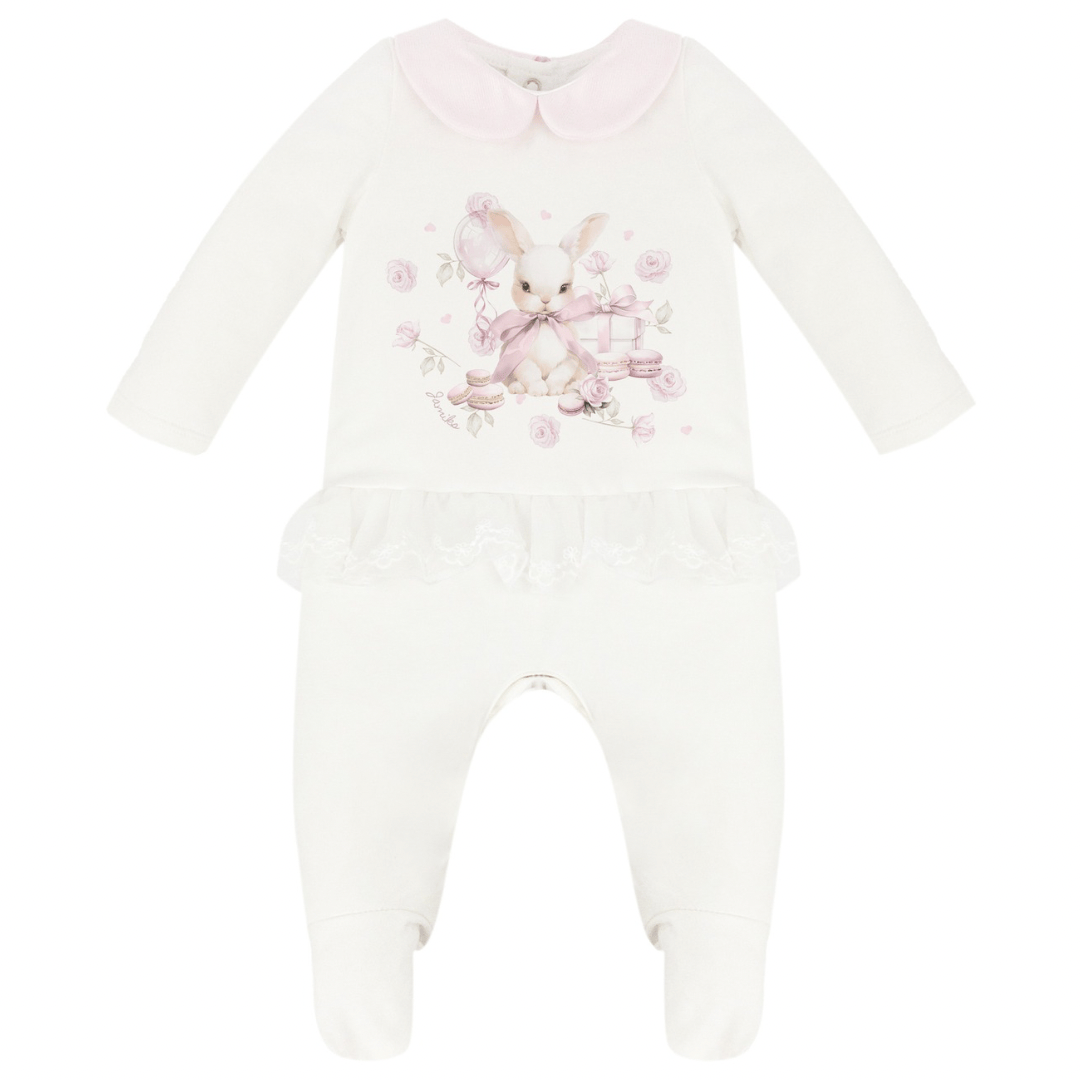 JAMIKS - Cotton Snoffi Bunny Babygrow - Pink