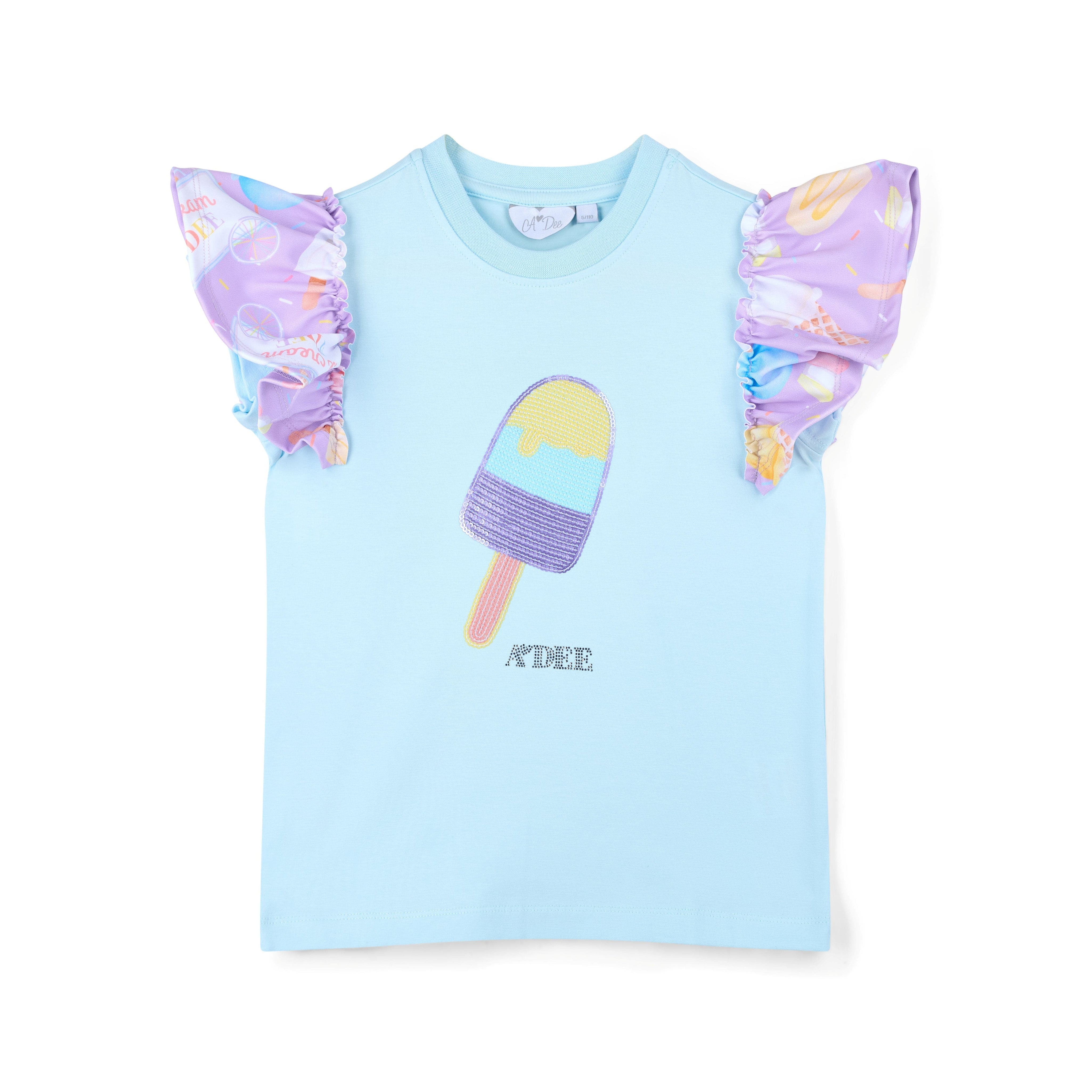 A DEE - Sia Pastel Parlour Ice Cream Print Short Set  - Blue