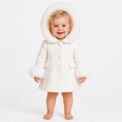 Bimbalo - Fur Hood & Cuff Traditional Coat - Cream