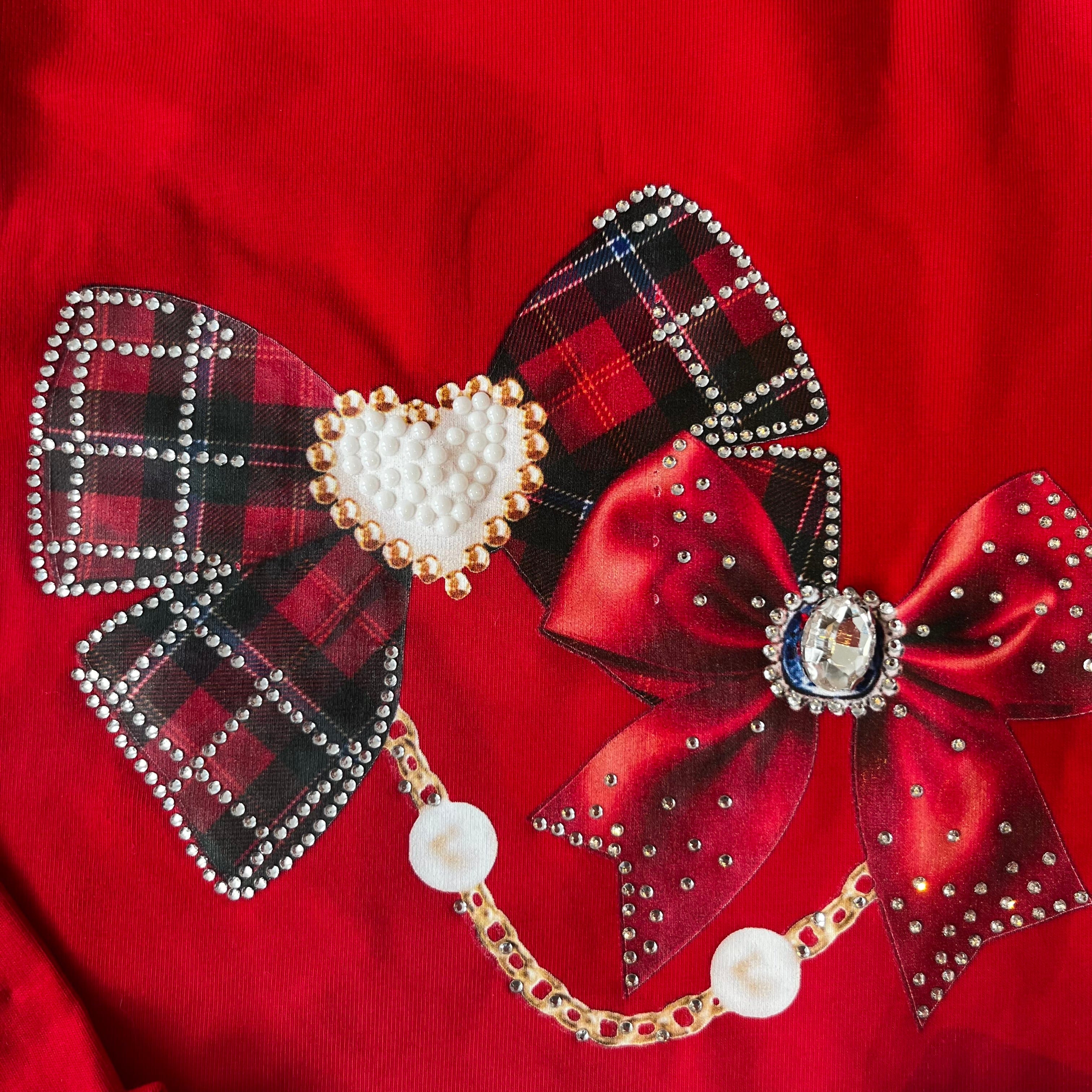 IS - Bow  Skirt Set - Red