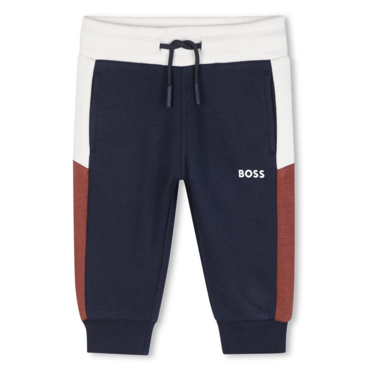 BOSS - Toddler Colour Block Zip Hoodie Three Piece Tracksuit  -  Navy