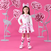 A DEE - Winter Bloom Ariella Rose Print Skirt Set - Snow White