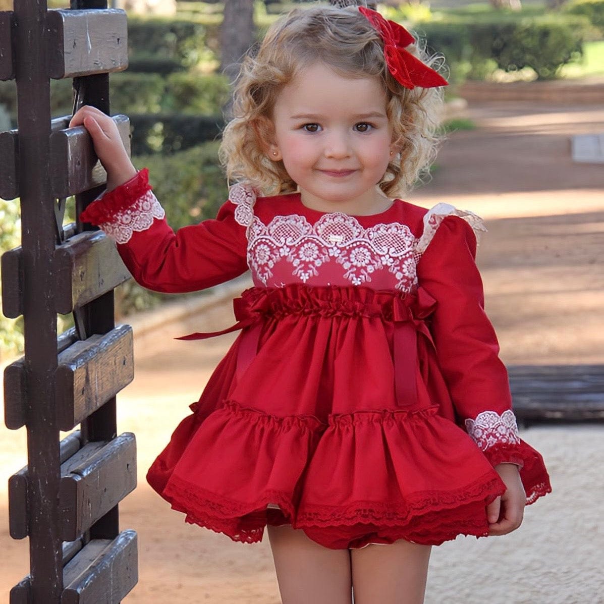 LA AMAPOLA - Caperucita Baby Dress  - Red