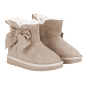 A DEE - Abstract Teddy Bowitiful Bow Ugg Boot - Beige