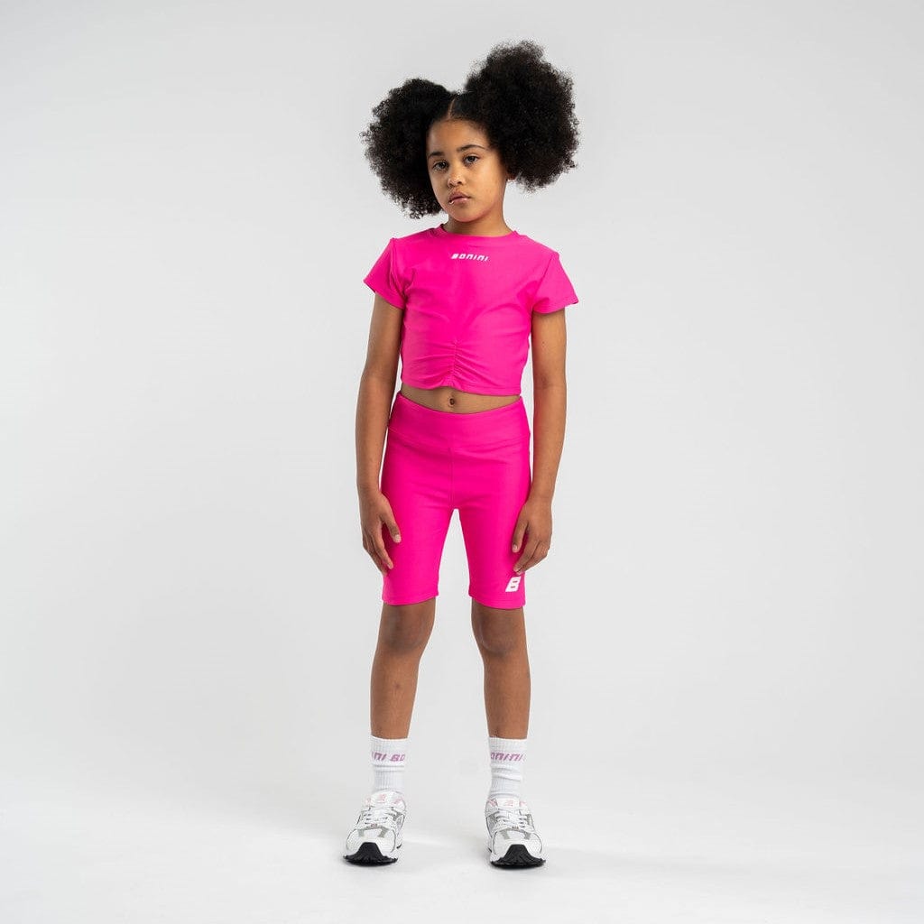 BONINI BY A DEE - Ruched T-Shirt & Cycling Shorts Aspire - Hot Pink
