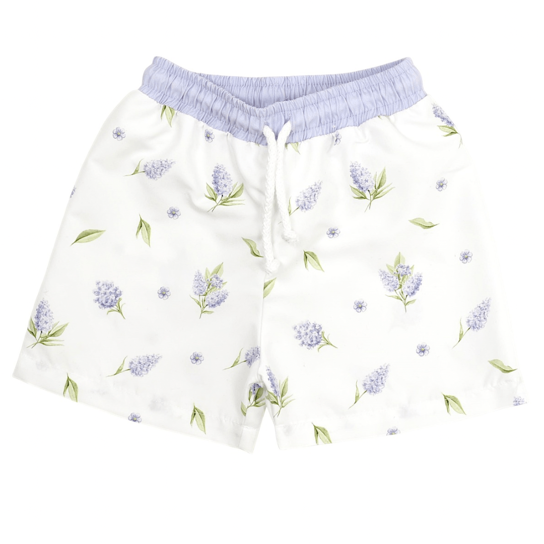 MEIA PATA - Lavender Print Swim Shorts - Lilac