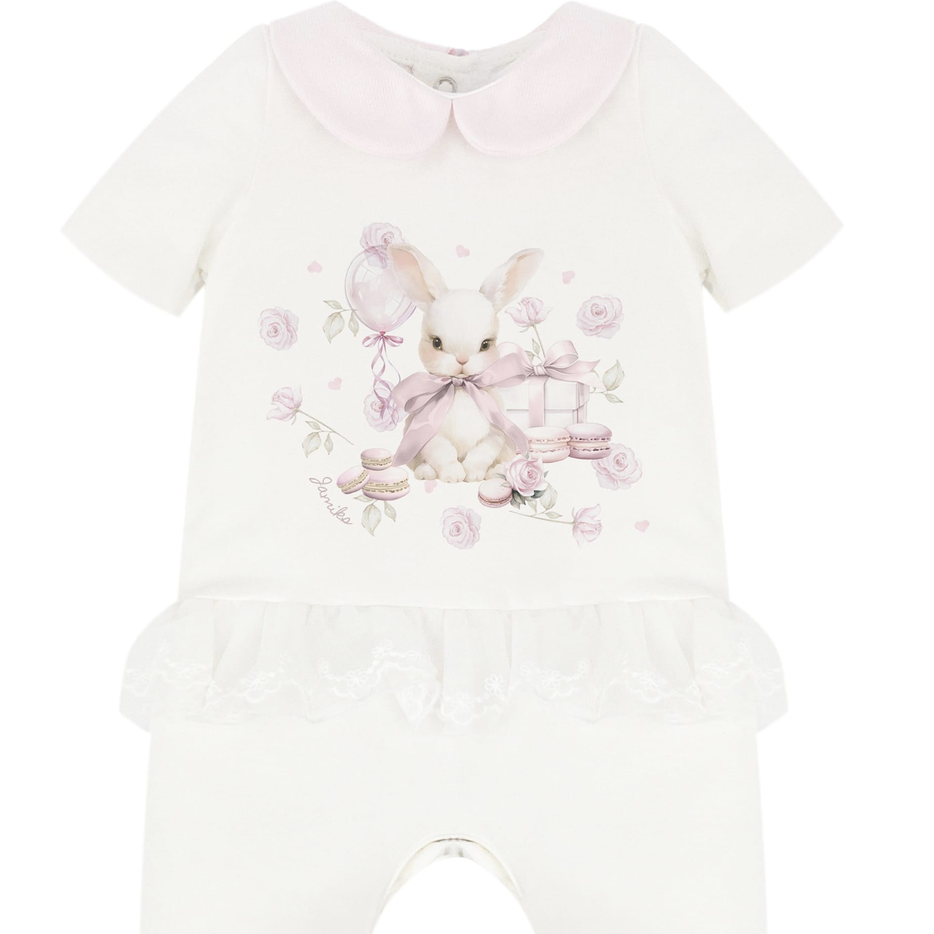 JAMIKS - Cotton Snoffi Bunny Romper - Pink