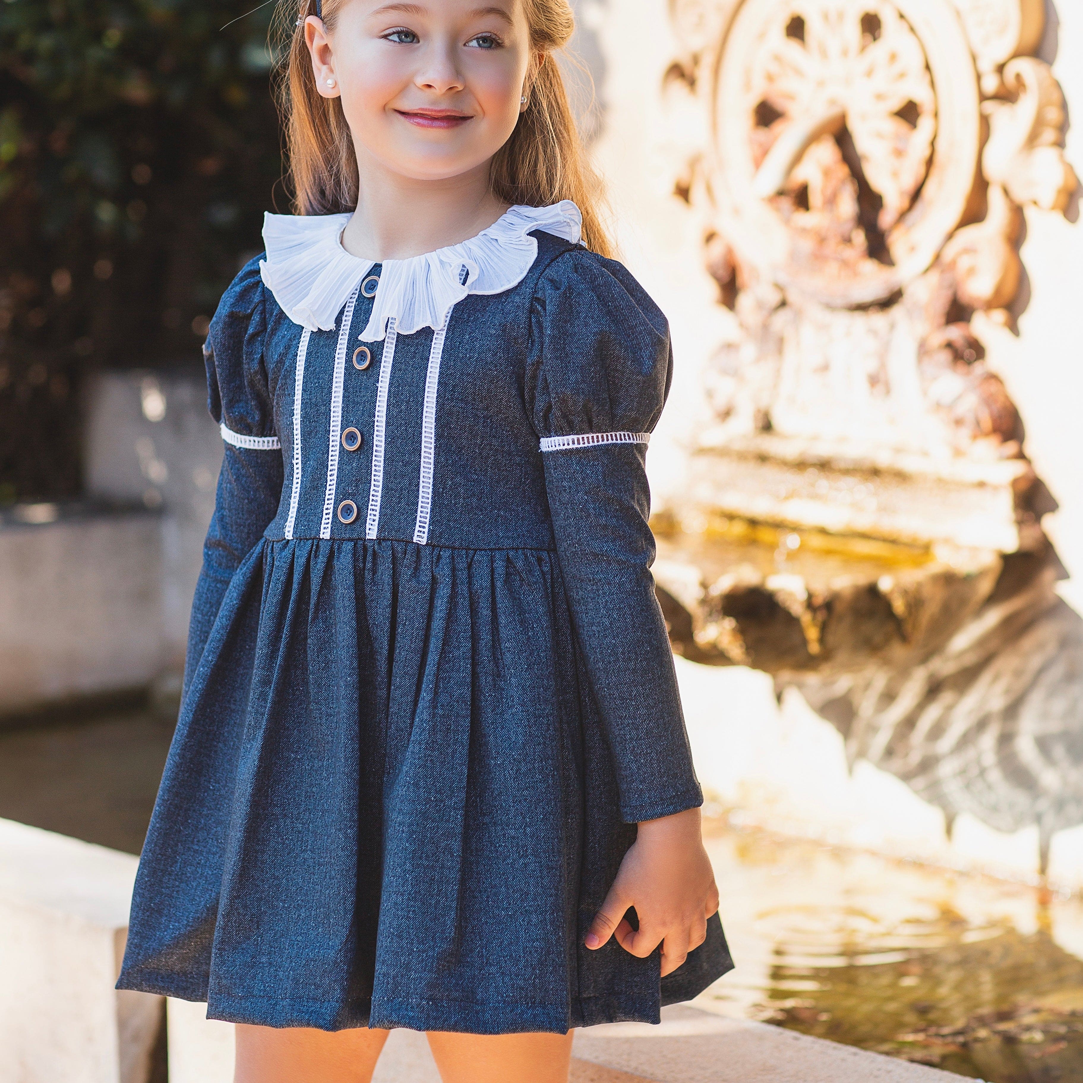 MERAKI - Older Girl Dress Denim - Blue