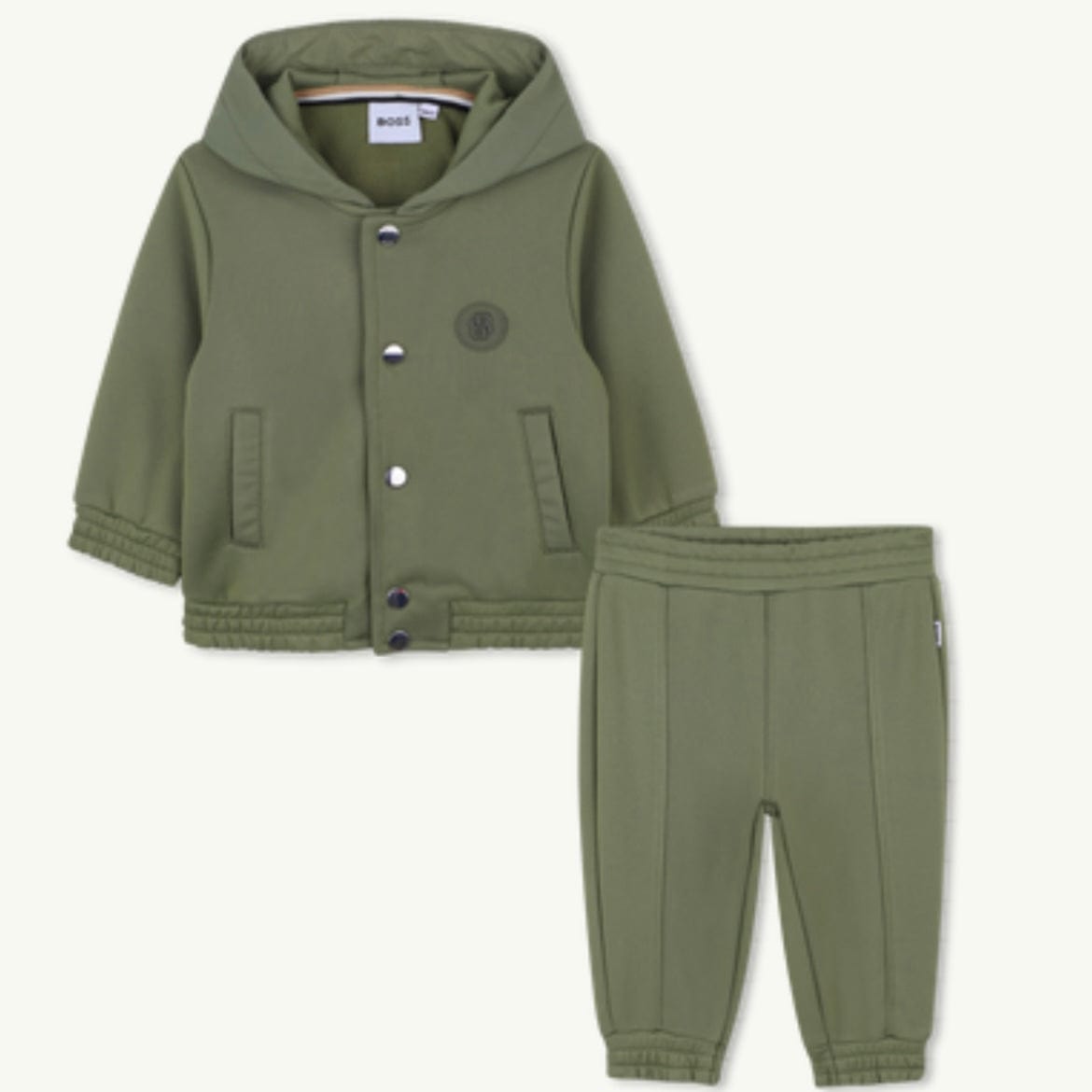 BOSS - Toddler Zip Hoodie Double B Tracksuit  -  Green