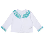 LITTLE A - Kaly Little Fish Cardigan - White