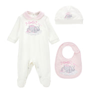 MONNALISA - Dumbo Babygrow Three Piece Set - White