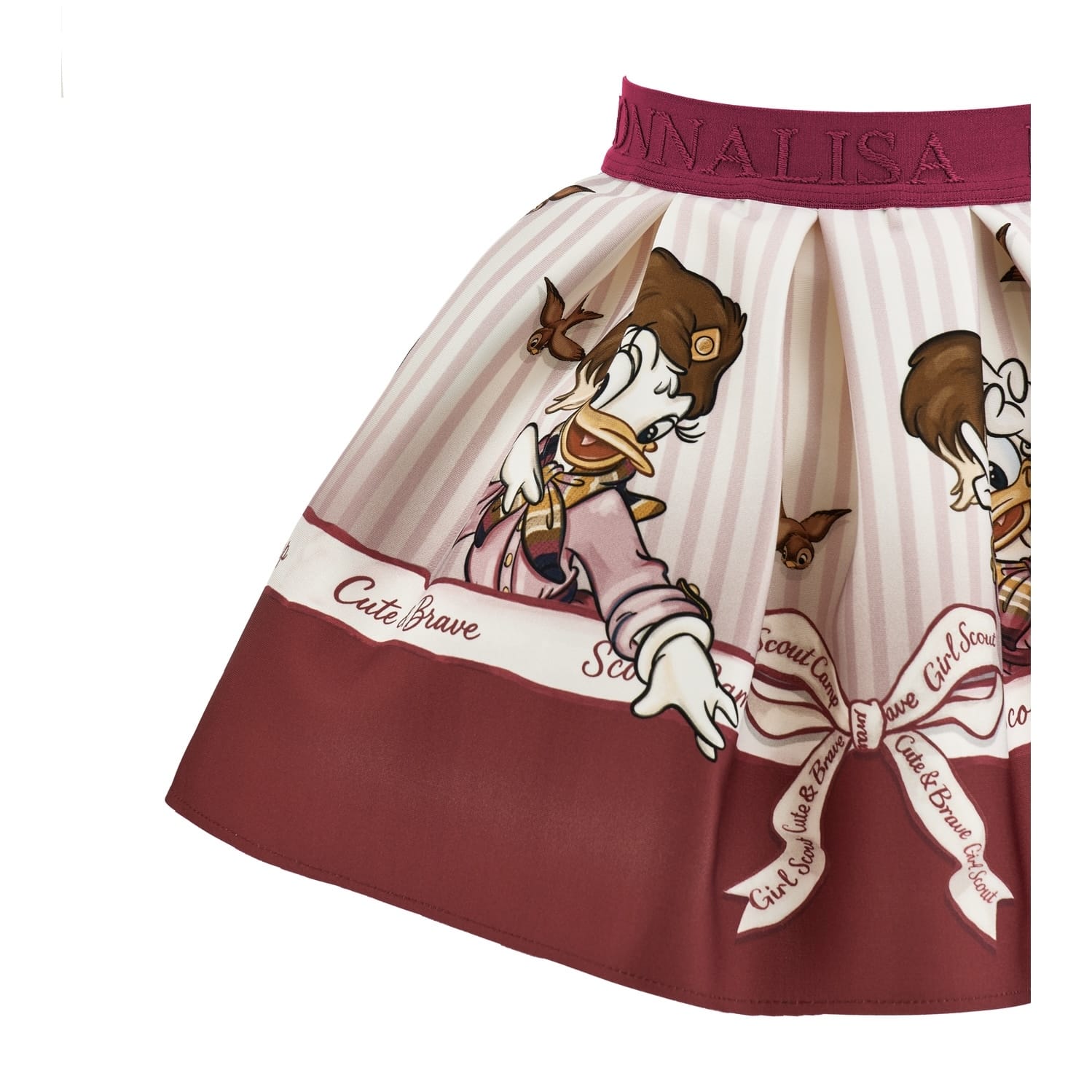 MONNALISA - Daisy Duck Top & Skirt Set - Burgundy