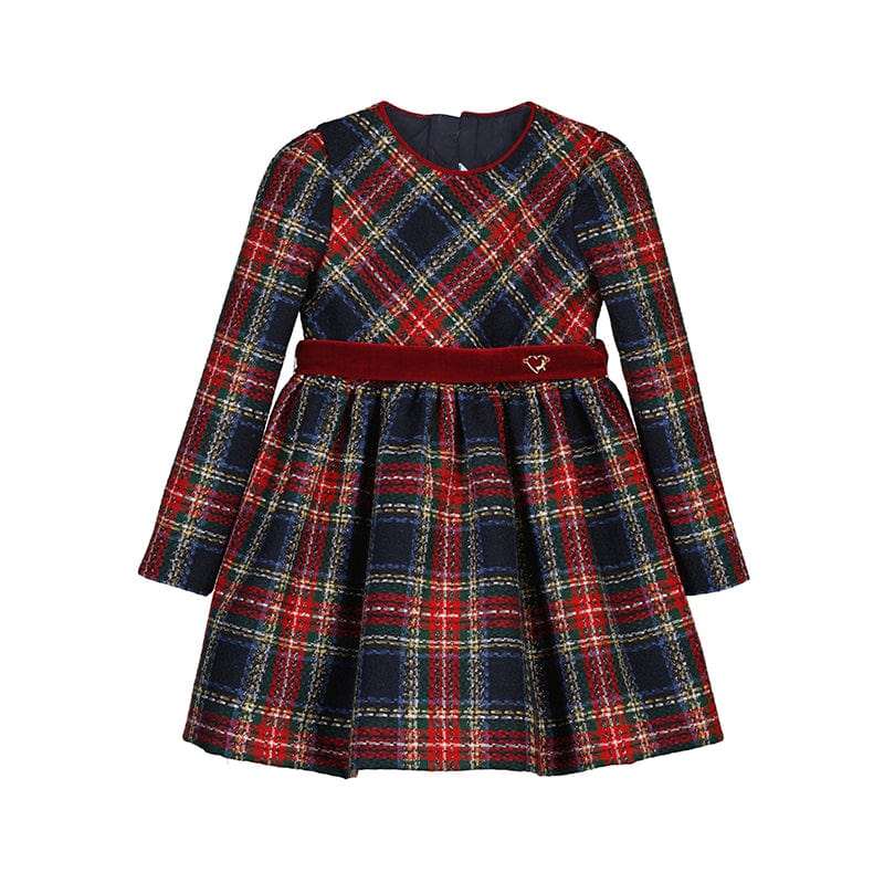 MAYORAL - Plaid Dress - Cherry