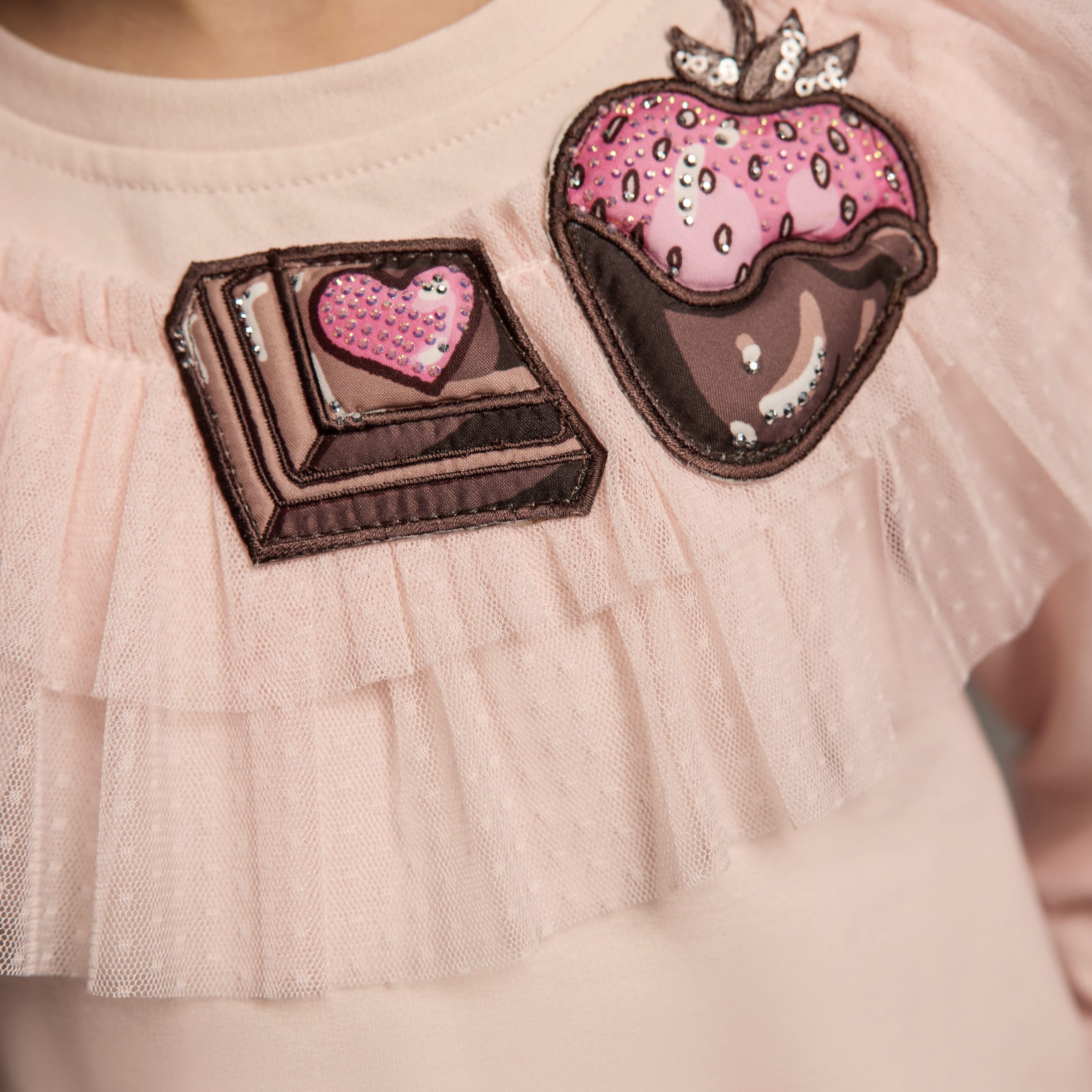 Daga - Chocolate Teddy  Sweatshirt Cord Short Set - Pink