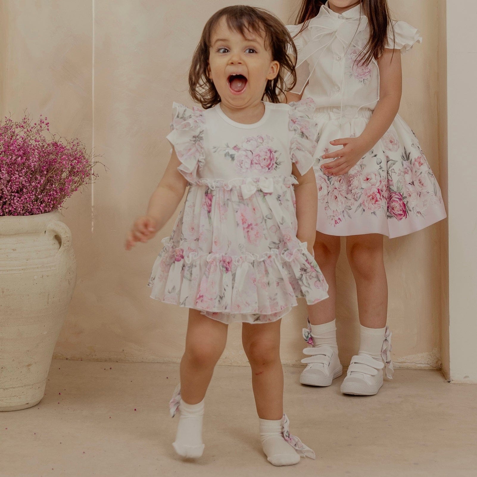 Daga - Blush Harmony Baby Dress - White