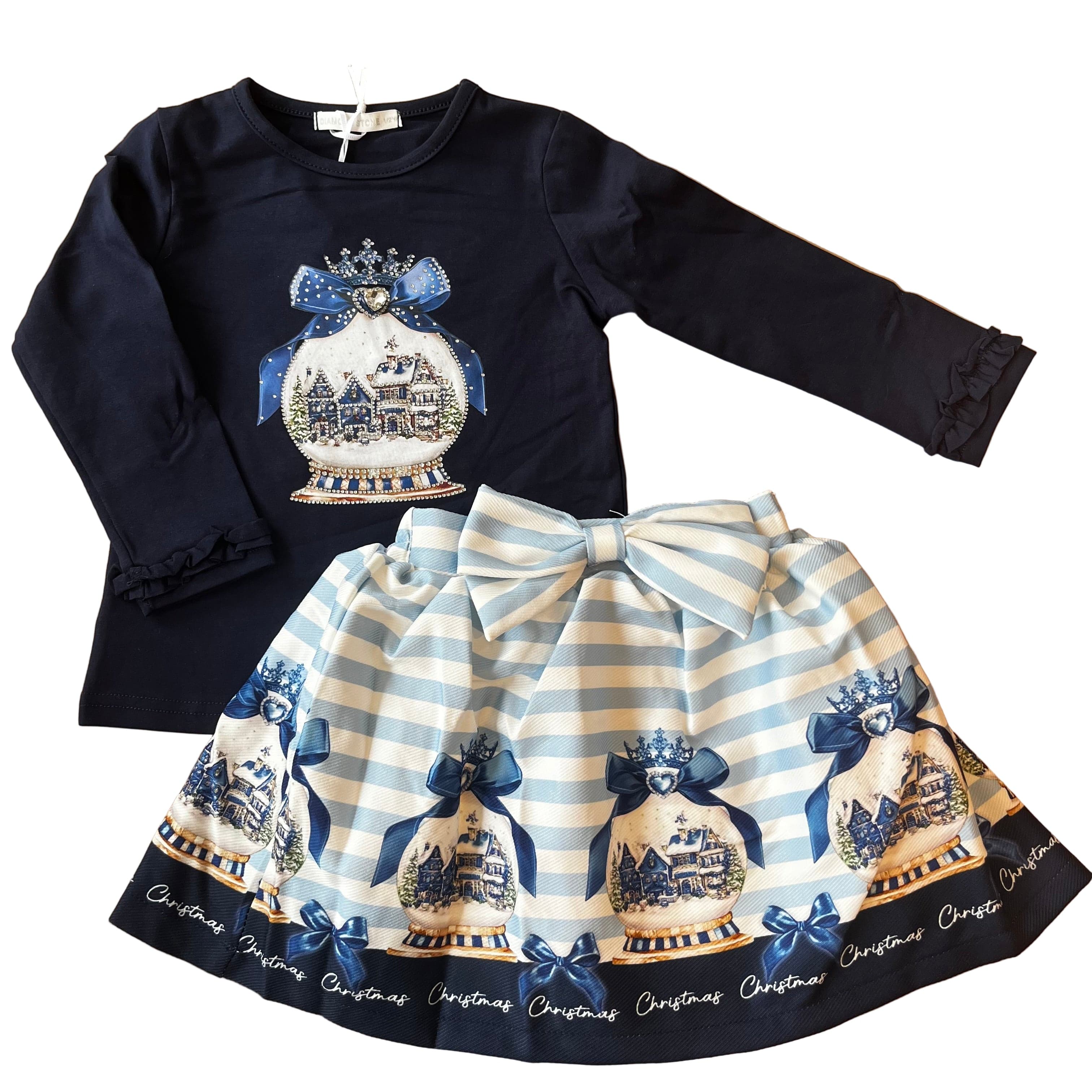 IS - Snow Globe Skirt Set - Navy