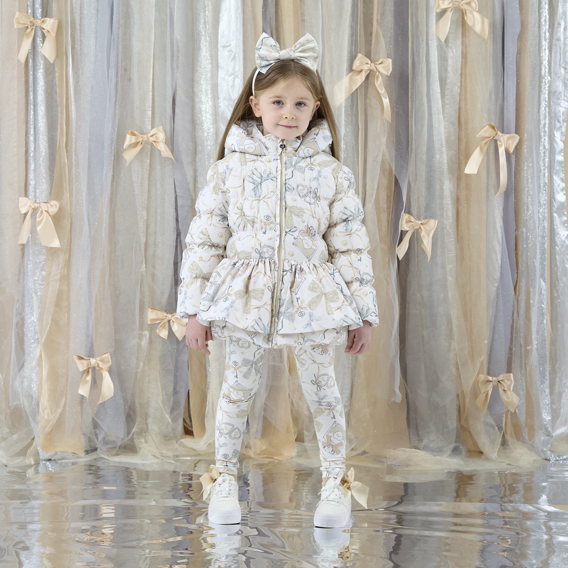 A DEE - Eau De A Dee Ava Bow Print Jacket - Snow White