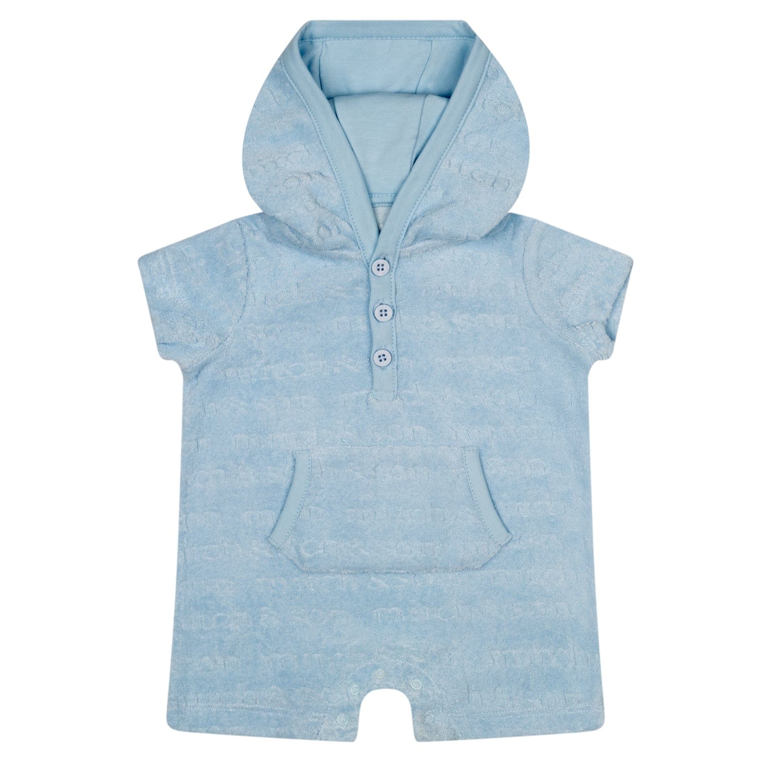 MITCH & SON MINI - Santiago Sandy Shores Terry Romper - Sky Blue