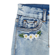 MONNALISA - Tinkerbell Three Piece Denim Set - White