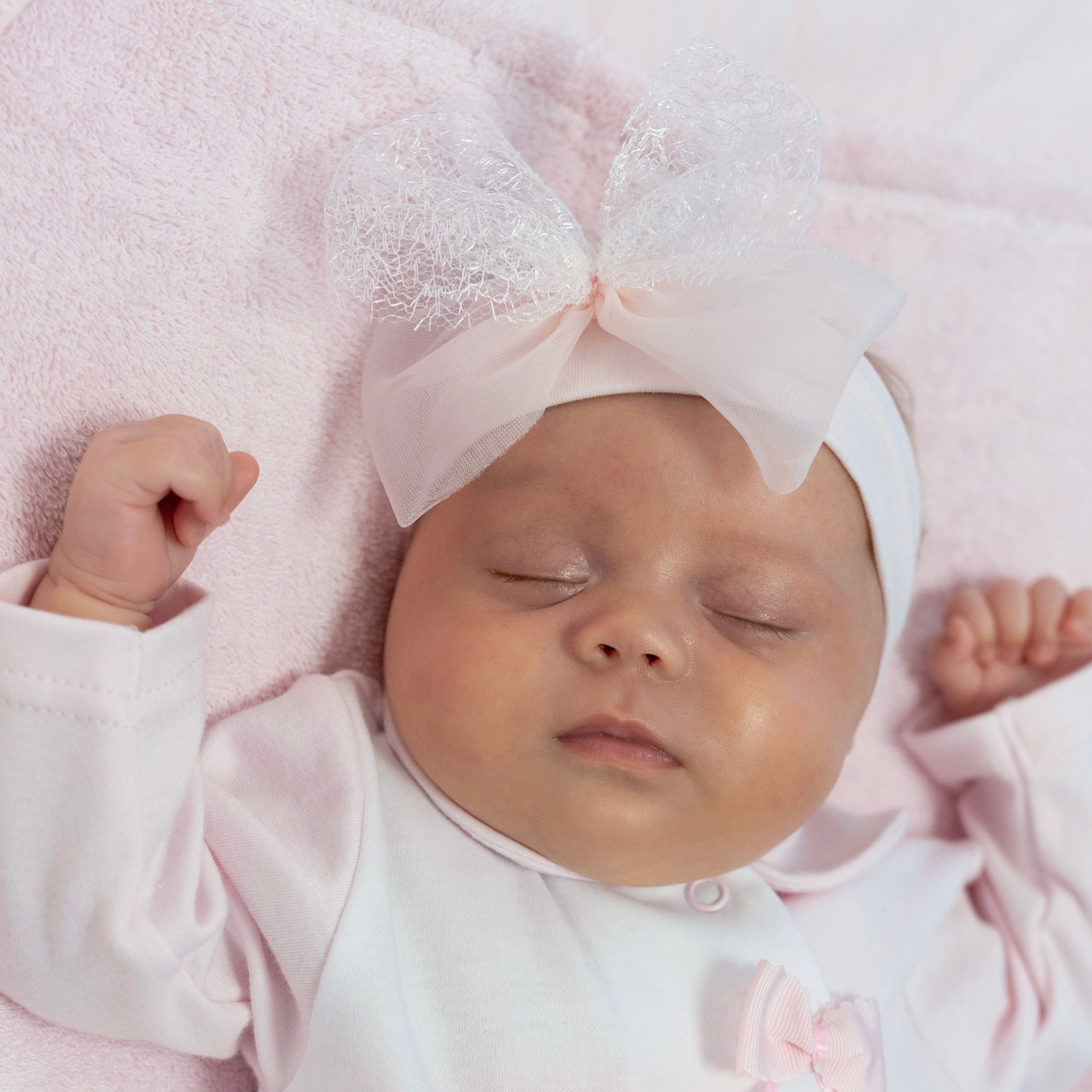 FIRST BABY - Flower Bunny Hairband  - Pink