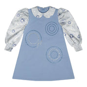A DEE - A Dee On Ice Prya Satin Printed Sleeve Dress - Iced Blue