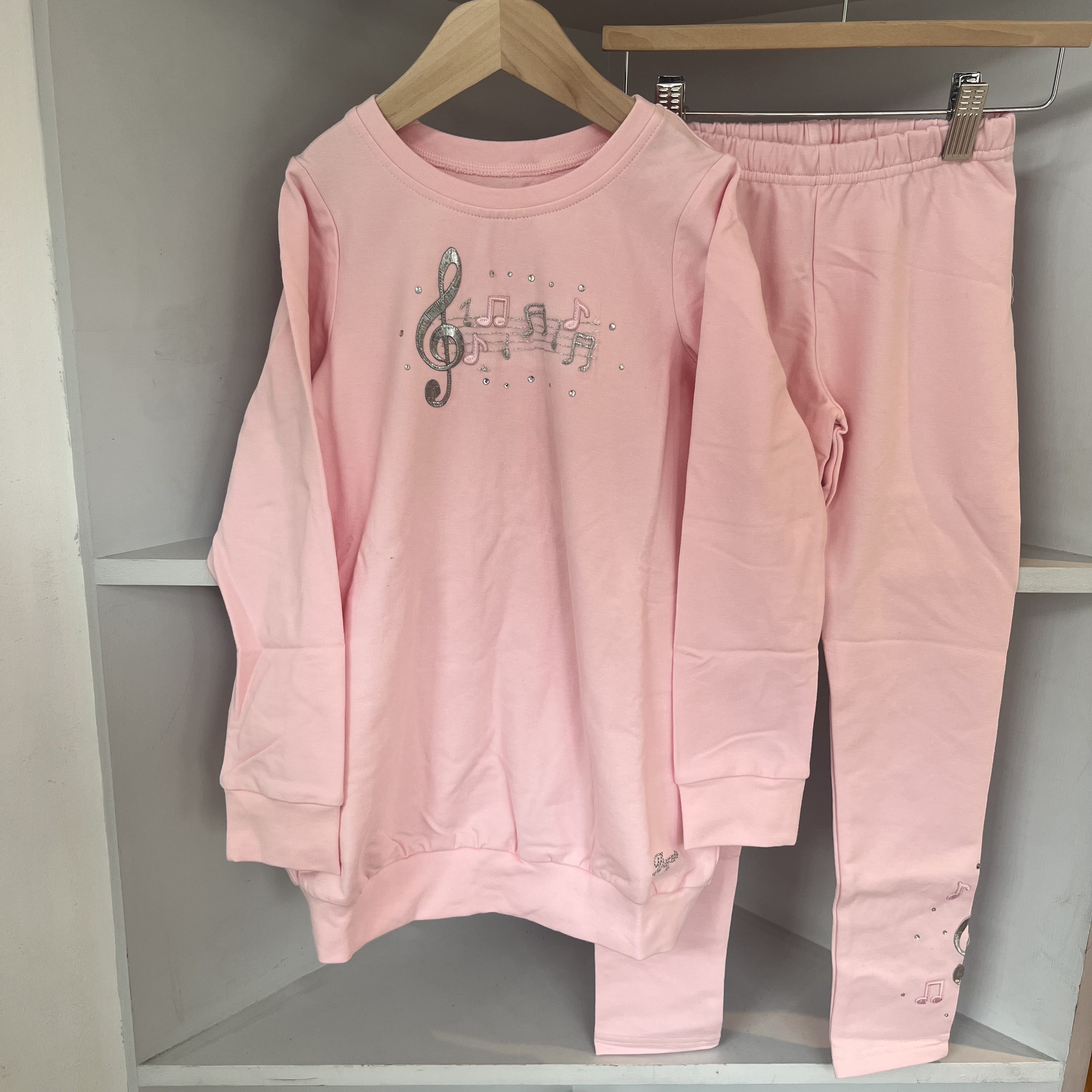 Daga - Musical Long Top legging set - Pink