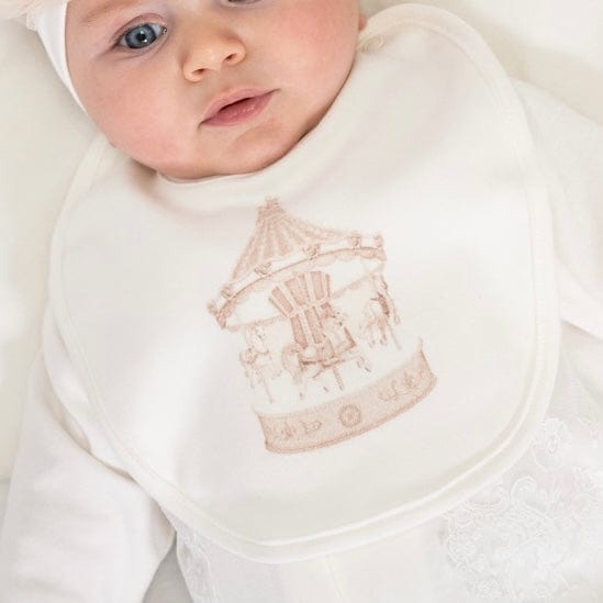 FIRST BABY - Carousel Bib  - Beige