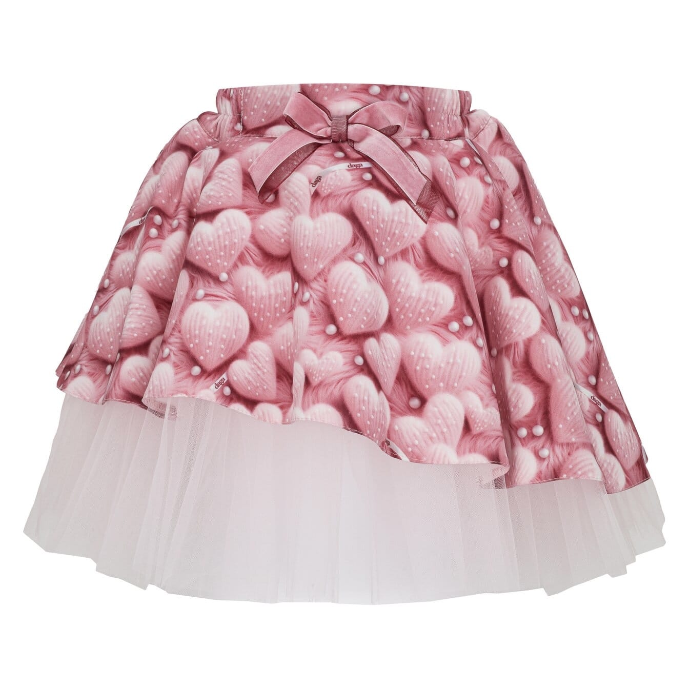 Daga - Love Storey Sweatshirt Two Piece Skirt Set - Pink