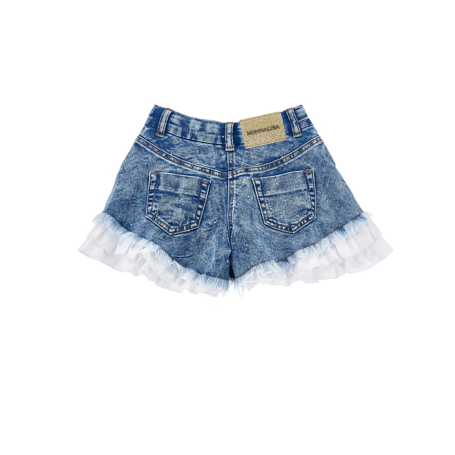 MONNALISA - Donald Duck Denim Short Set - White