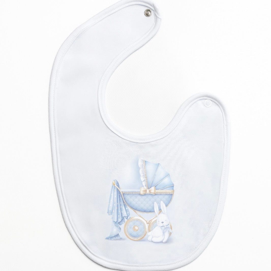FIRST BABY - Pram Bib  - Blue