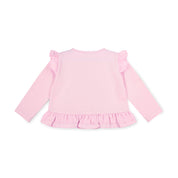 LITTLE A - Perfectly Pink Olivia Cross Over Cardigan - Pink Blossom
