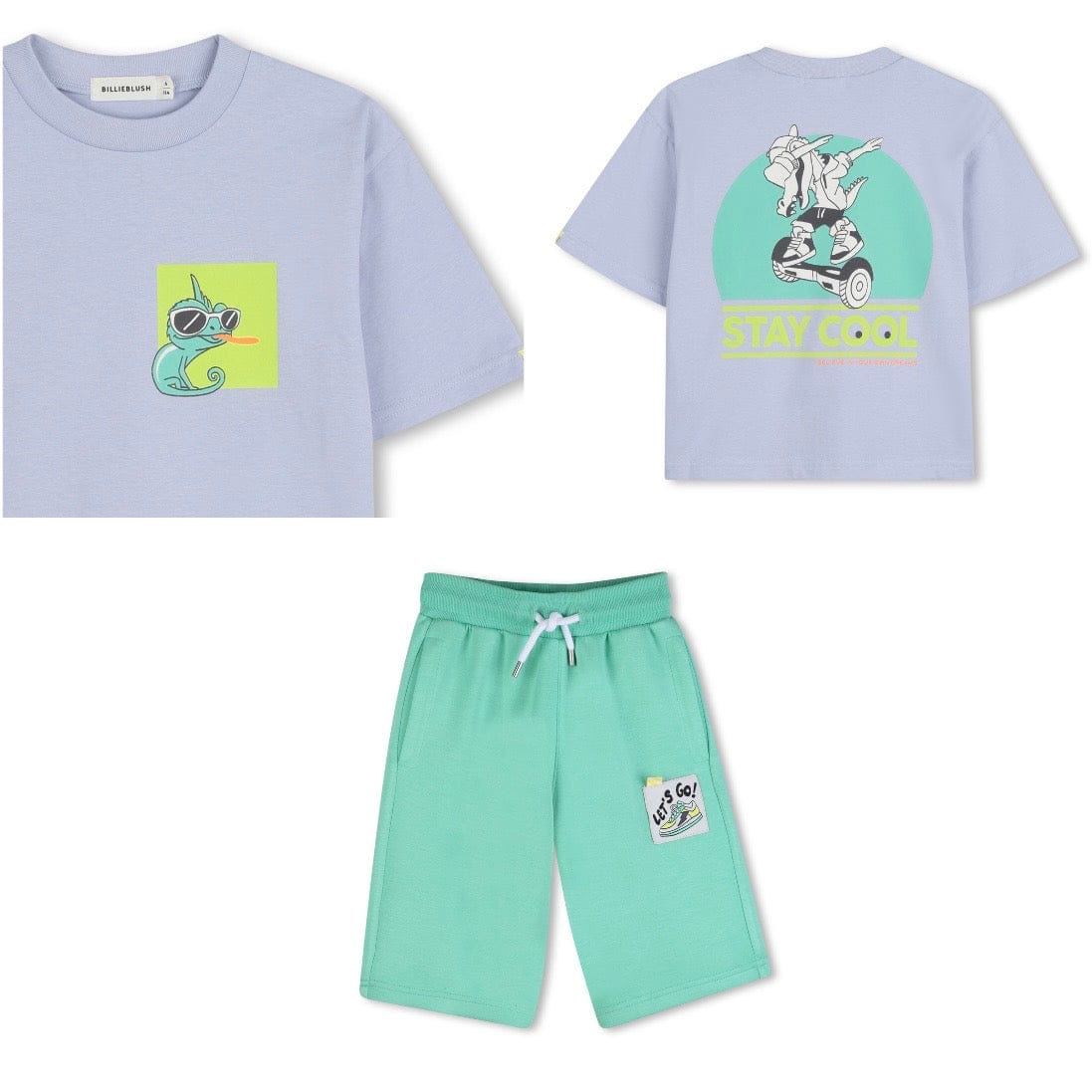 BILLIEBLUSH BOYS - Iguana T- Shirt & Short Set- Blue