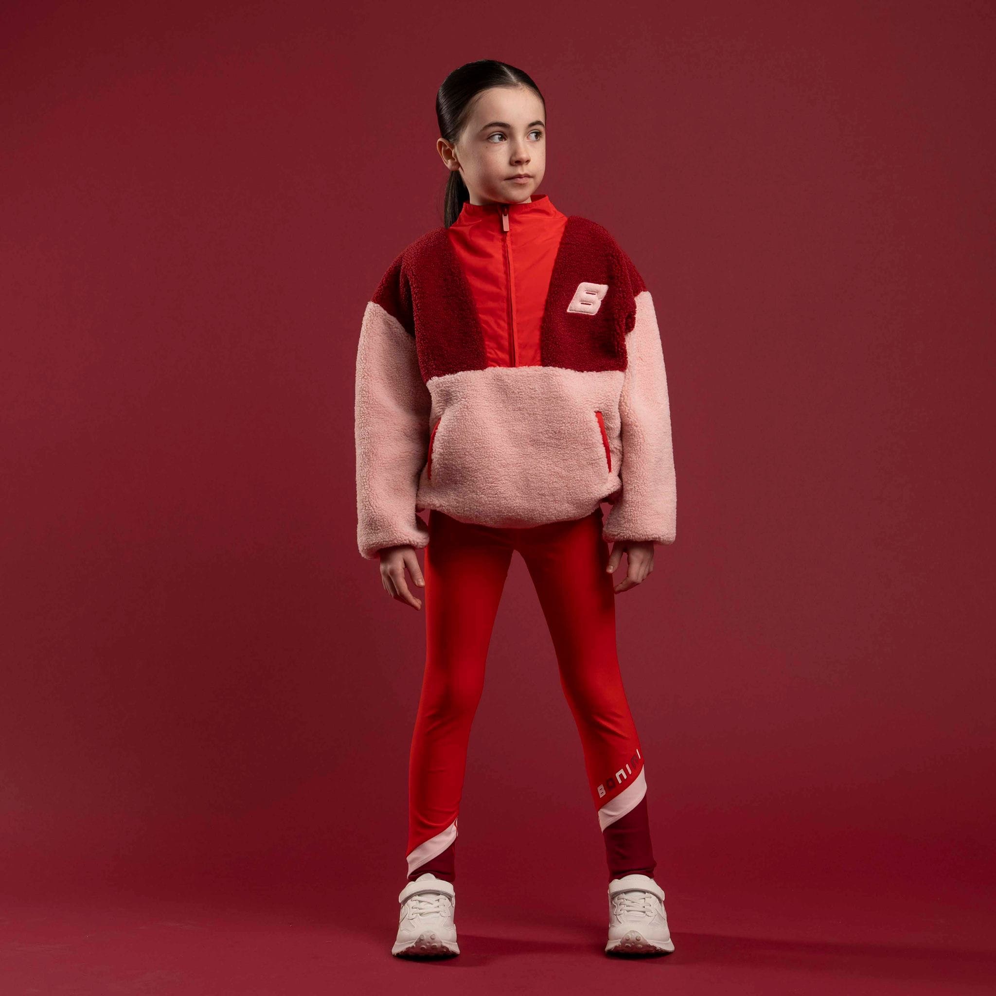 BONINI BY A DEE - Trail  Quarter Zip Fleece - Burgundy