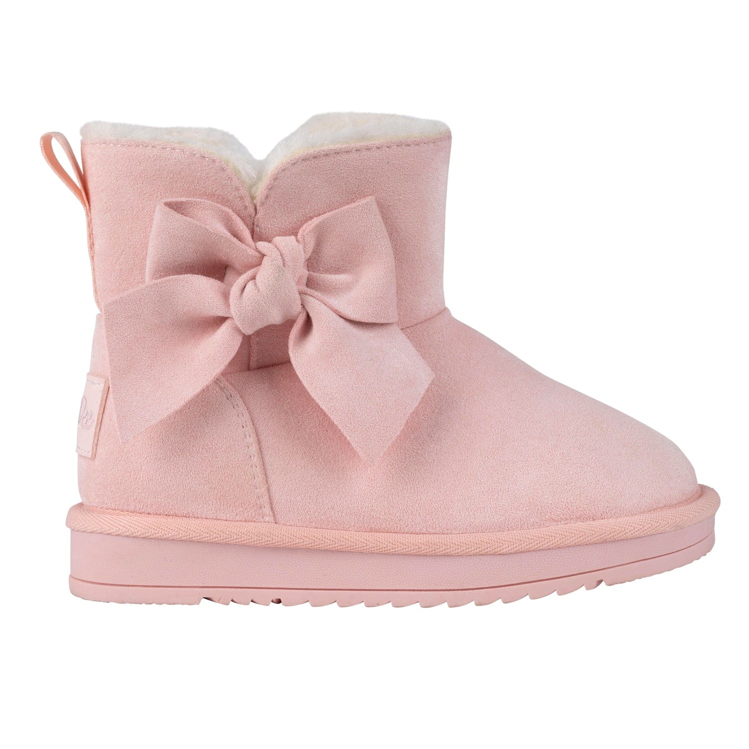 A DEE - Abstract Teddy Bowitiful Bow Ugg Boot - Baby Pink