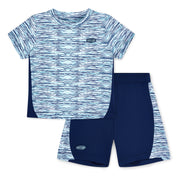 MITCH & SON - Hector JNR Space Dye Poly Short Set - Bright White