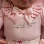 LITTLE A - Little Bloom Deena Rose Print Jam Pant Set - Pale Pink