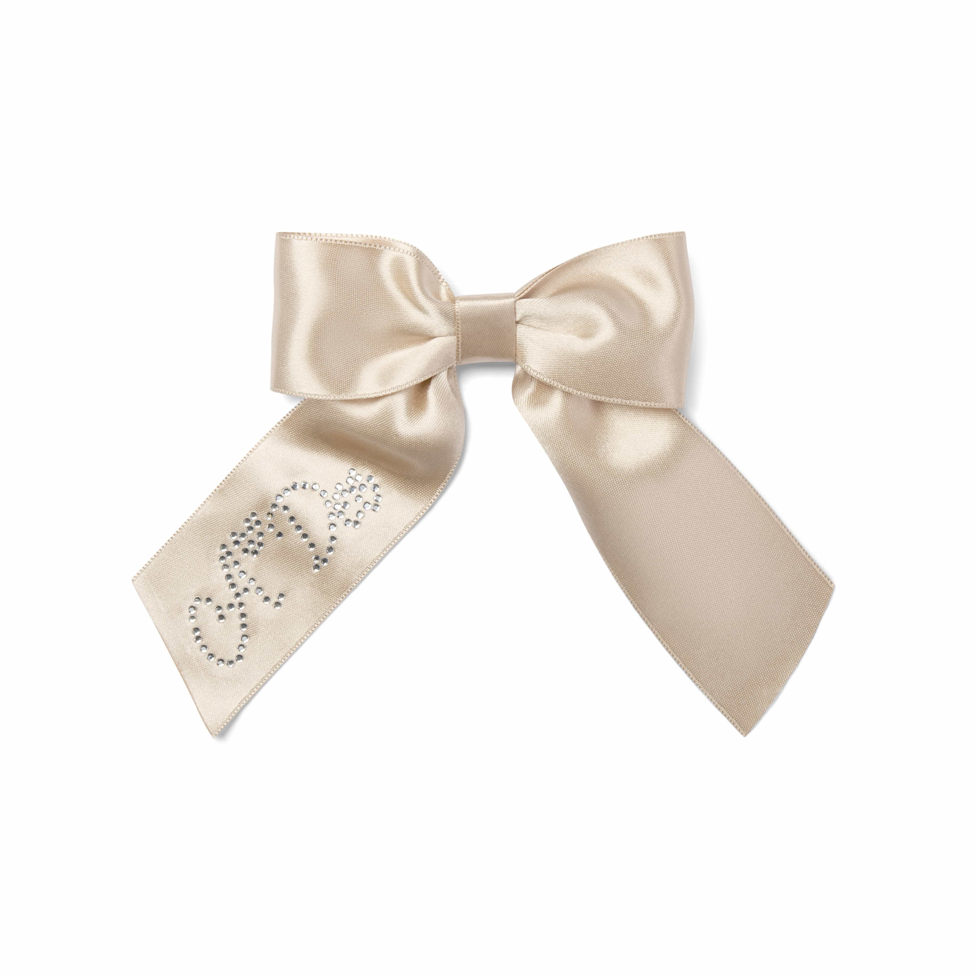 A DEE - Eau De A Dee Ariah Satin Bow Hair Clip - Stone Beige