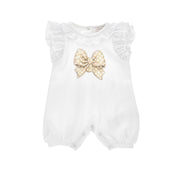 MONNALISA - Bow Romper - White