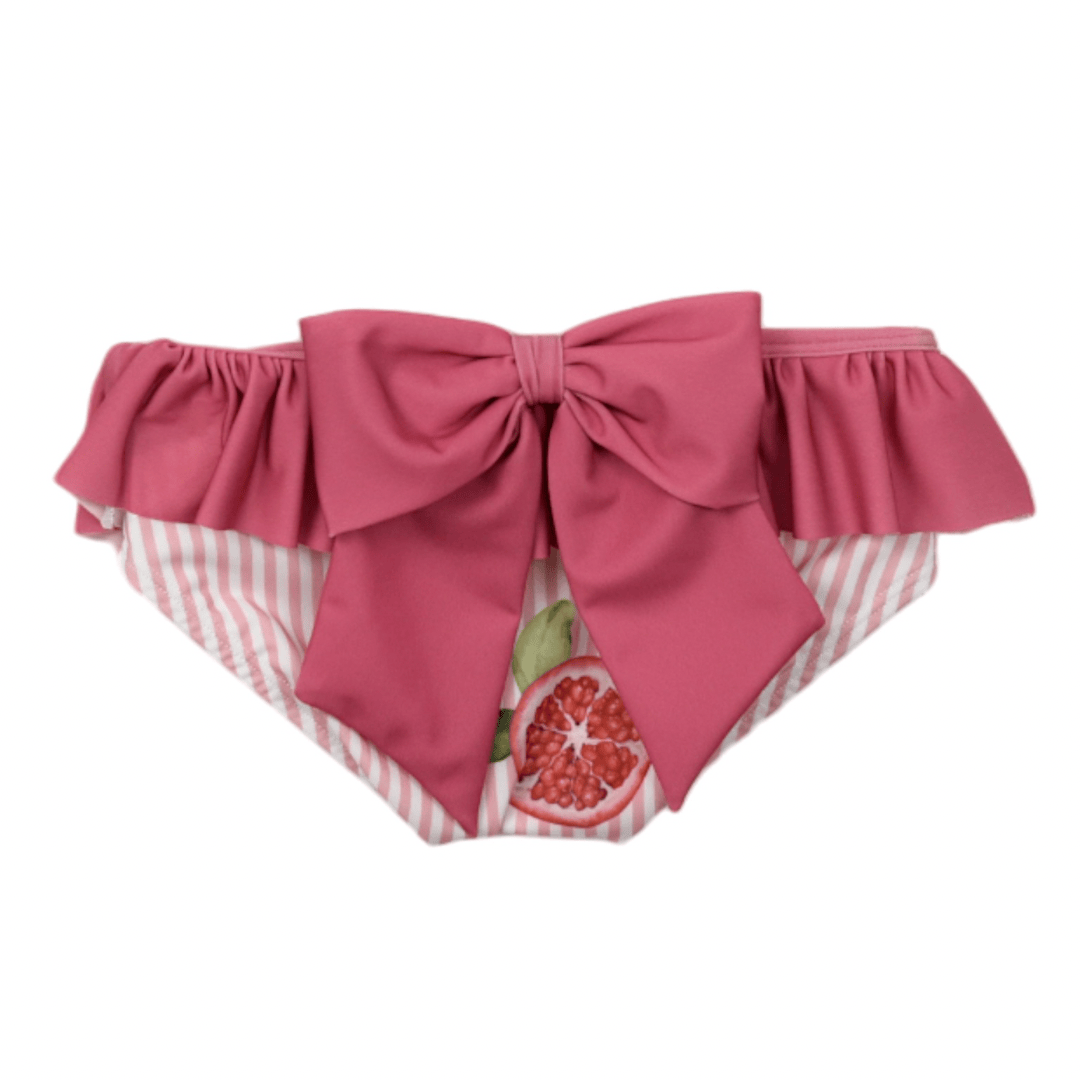MEIA PATA -  Pomegranates Print Bikini Bottoms - Rasberry