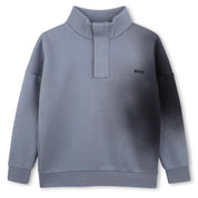BOSS - Half Zip Sweatshirt  -  Blue