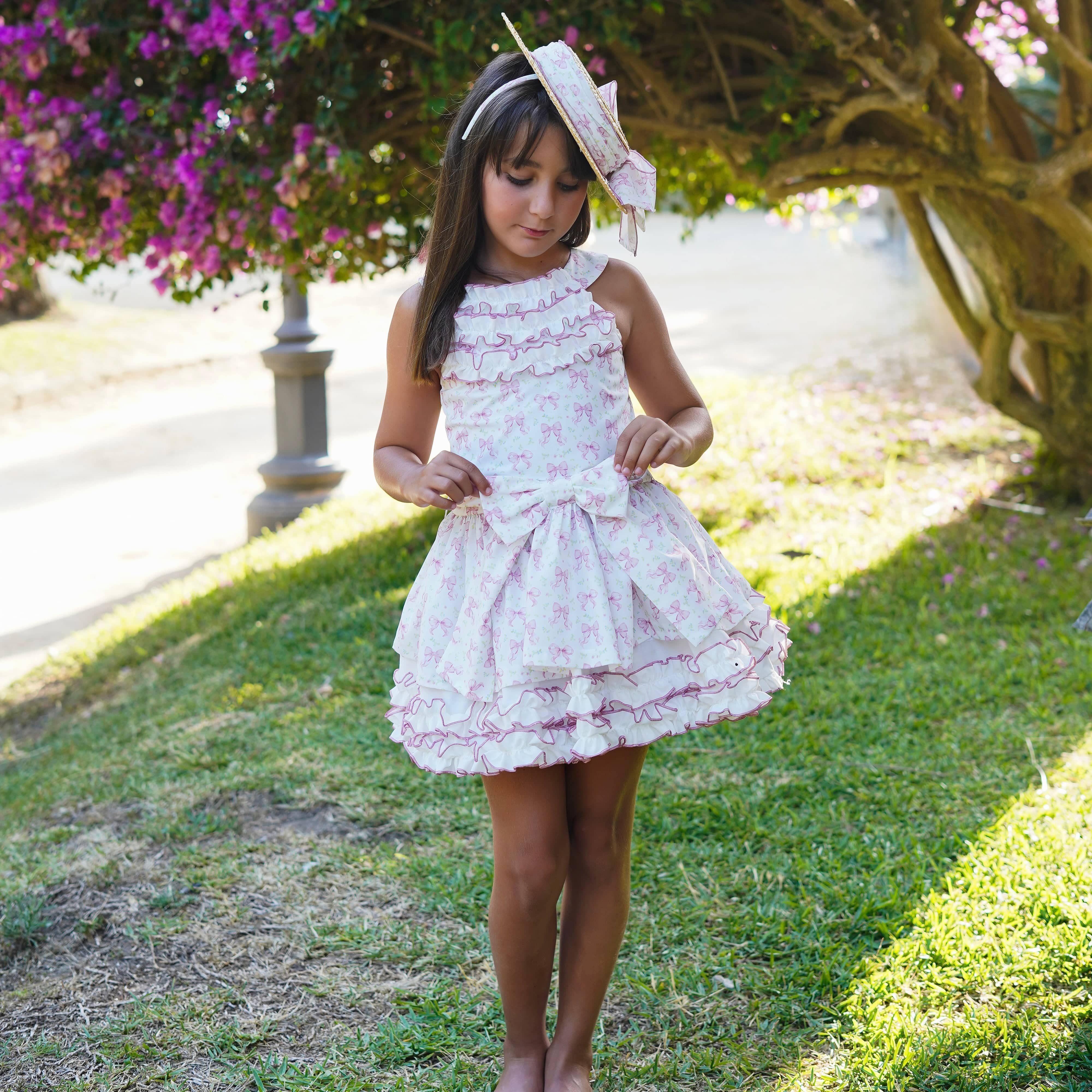 BABINE - Bows Puffball Dress   - Pink