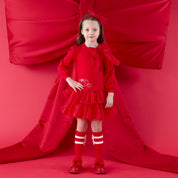 A DEE - Christmas Capsule Brandy Tulle Bow Dress - Red