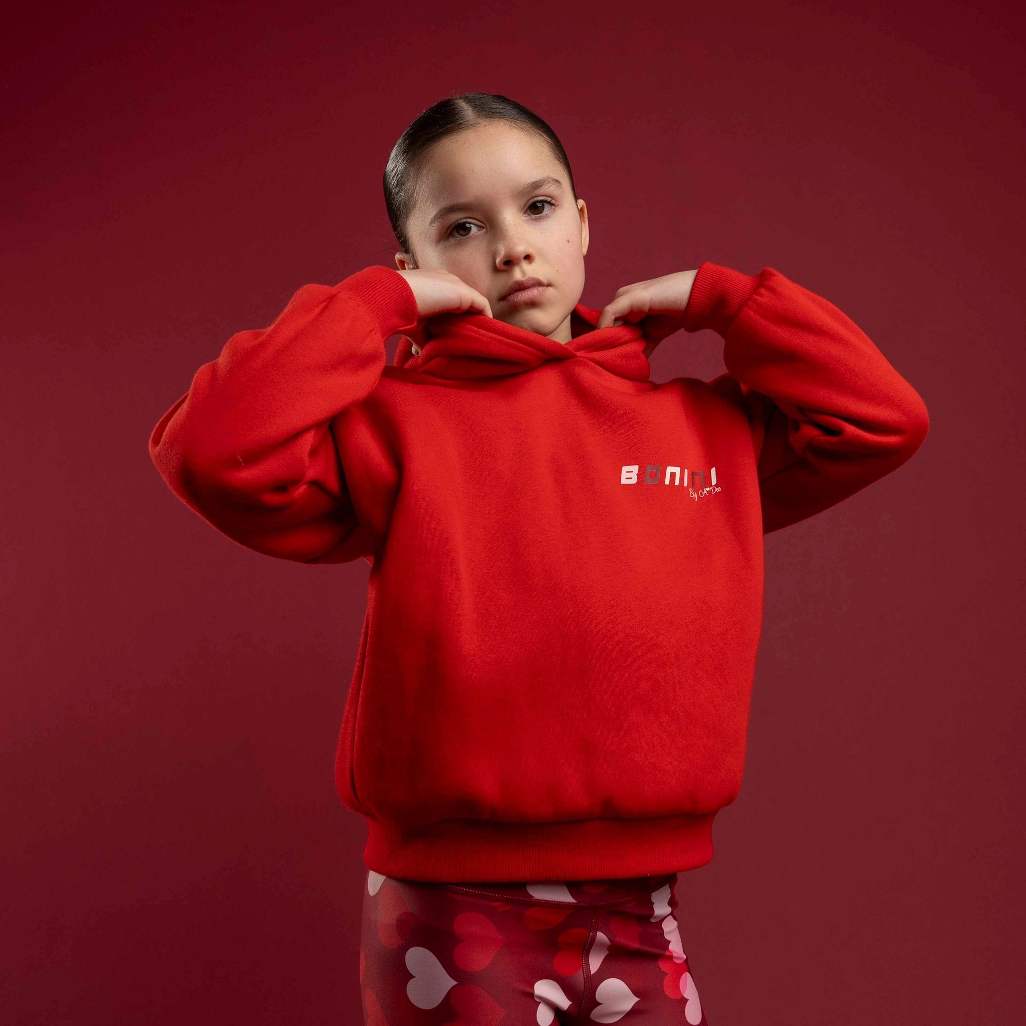 BONINI BY A DEE - Sparkle Oversized Hoodie - Red