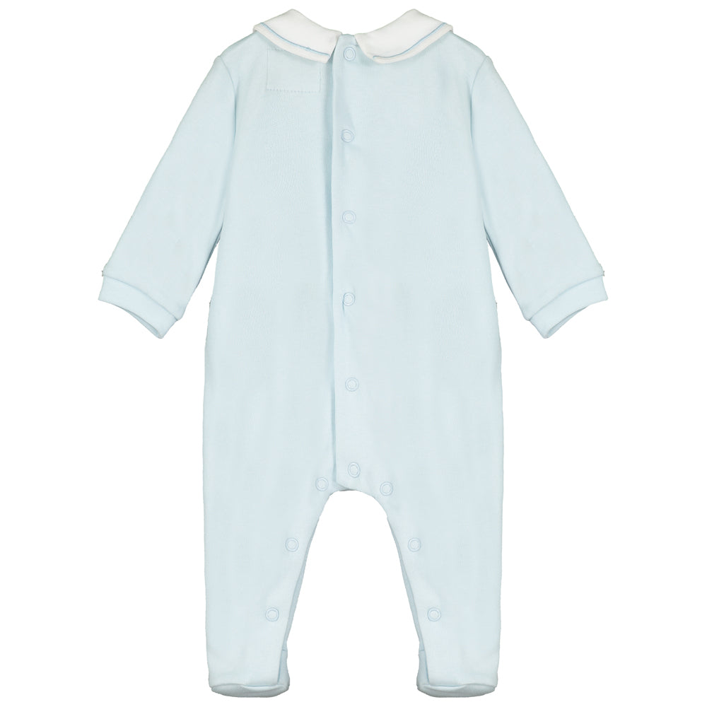 Emile Et Rose - Malcolm Embroidered Babygrow & Hat - Blue